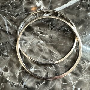 Set of 2 Sterling Silver Mexico Bangle Bracelets…36+ grams!